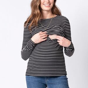 SERAPHINE Ribbed Maternity Nursing Long Sleeve Top